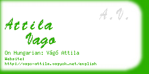 attila vago business card