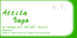 attila vago business card